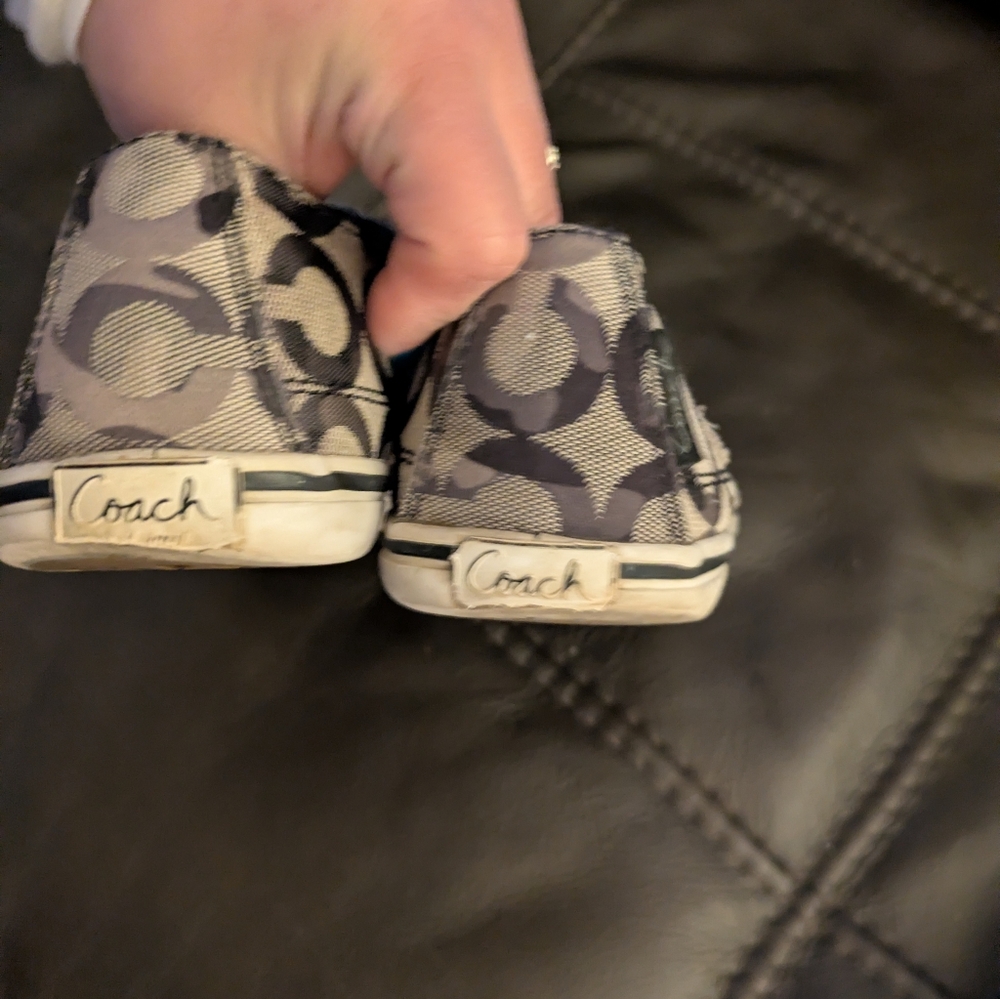 Coach Gray Patterned Sneakers - image 7
